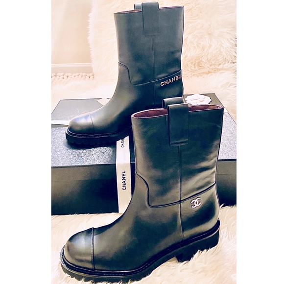 *SOLD* CHANEL Ankle Boots. Black. Logo Detail. 39.5. Brand New. - Picture 2 of 5